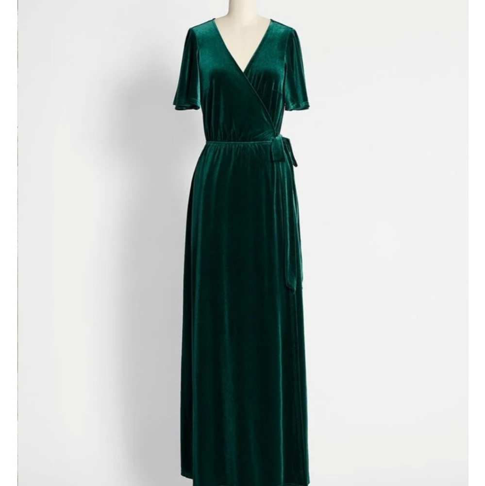 Modcloth Timeless Embrace velvet maxi dress